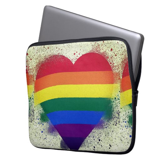 Herzform Laptopschutzhülle (Vorderseite Links)