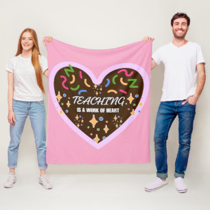 Herzform Lehren ist ein Werk des Herzens Fleecedecke
