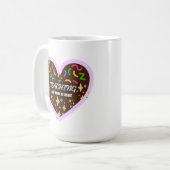 Herzform Lehren ist ein Werk des Herzens Kaffeetasse (Vorderseite Links)