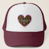 Herzform Lehren ist ein Werk des Herzens Truckerkappe (Vorderseite)