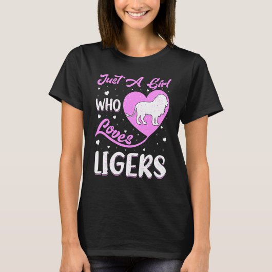 Herzform Liger nur ein Mädchen, das Ligers Liebe T-Shirt (Vorderseite)