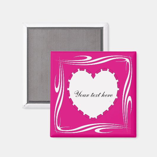 Herzform Magnet (Vorderseite/Rückseite)