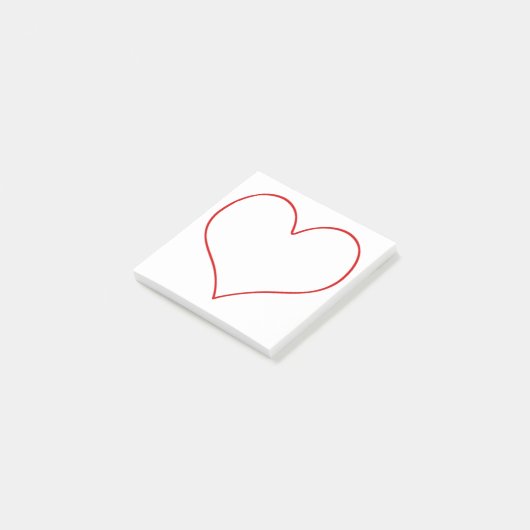 Herzform Post-it Klebezettel (angewinkelt)