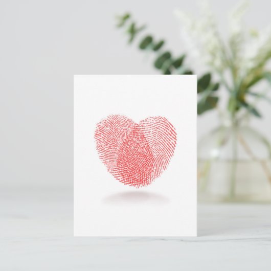 Herzform Postkarte (Stehend Vorderseite)