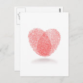 Herzform Postkarte (Vorne/Hinten)