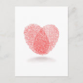 Herzform Postkarte (Vorderseite)