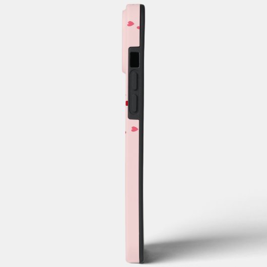 Herzform rosa und rotes Herz Case-Mate iPhone Hülle (Rückseite / Links)