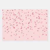 Herzform rosa und rotes Herz Geschenkpapier Set (Vorderseite 3)