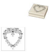 Herzform Rose Muster Rand Kunst Briefmarke Gummistempel (Stempel)