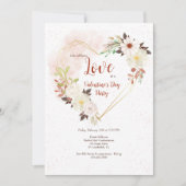 Herzform rustikal einladung (Vorderseite)