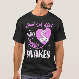 Herzform Schlange nur ein Mädchen, das Schlangen L T-Shirt