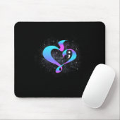 Herzform Semicolon - Suizidprävention Awarene Mousepad (Mit Mouse)