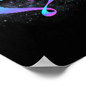 Herzform Semicolon - Suizidprävention Awarene Poster (Ecke)