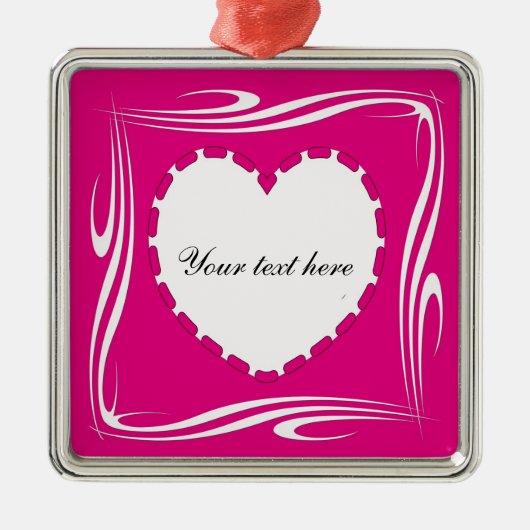 Herzform Silbernes Ornament (Vorne)