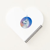 Herzform Spiralnotebook Magic Fantasy Unicorn Notizblock (Rückseite)