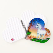 Herzform Spiralnotebook Magic Fantasy Unicorn Notizblock (Innenseite)