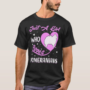 Herzform Spitz Hund nur ein Mädchen, das Lieben P T-Shirt