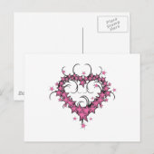 Herzform Sterne Tätowierung Postkarte (Vorne/Hinten)