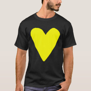Herzform Symbol Liebe Kindness Peace Yellow T-Shirt