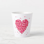 Herzform Valentinstag Liebe Geschenk Milchtasse (Vorderseite)