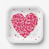 Herzform Valentinstag Liebe Geschenk Pappteller (Vorderseite)