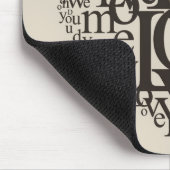 Herzform von den Buchstaben Mousepad (Ecke)