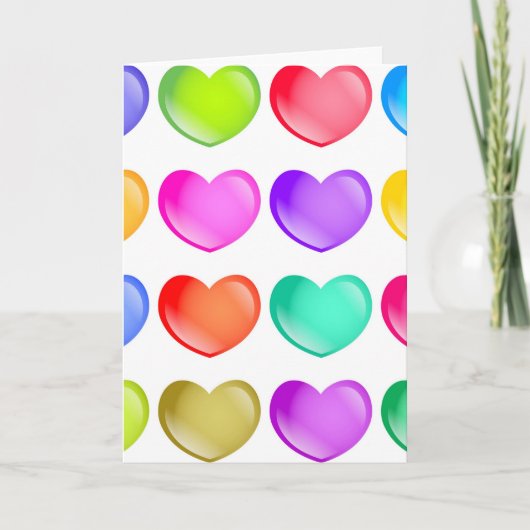 Herzformen Feiertagskarte (Vorderseite)