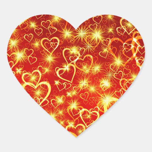 Herzformen Muster-25622 Herz-Aufkleber (Vorderseite)