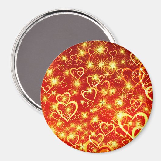 Herzformen Muster-25622 Magnet (Vorderseite/Rückseite)