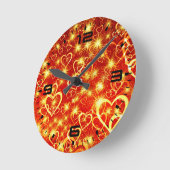 Herzformen Muster-25622 Runde Wanduhr (Winkel)