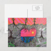 Herzformen Postkarte (Vorne/Hinten)