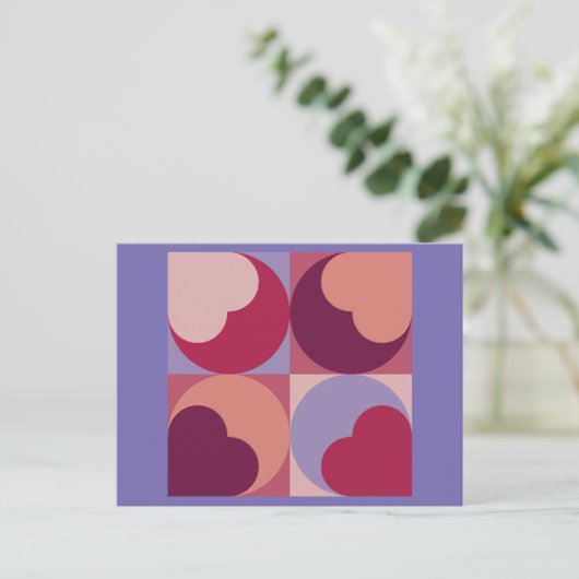 Herzformen Postkarte (Stehend Vorderseite)