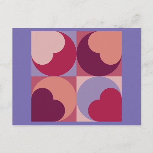 Herzformen Postkarte (Vorderseite)