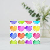 Herzformen Postkarte (Stehend Vorderseite)