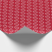 Herzformentwurf im roten Packpapier (Ecke)