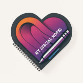 Herzförmig mit Pen Spiral Bound Notizblock (Vorderseite)