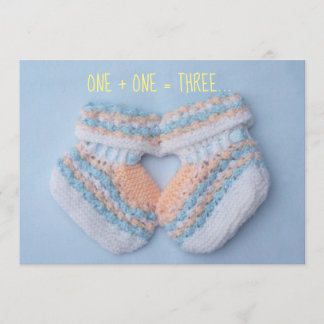 Herzförmige Baby-Schühchen Schwangerschaftsankündi Ankündigung