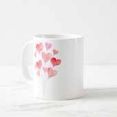 Herzförmige Ballons Kaffeetasse (Vorderseite Links)