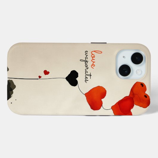 Herzförmige Balloons Case-Mate iPhone Hülle (Rückseite (Horizontal))