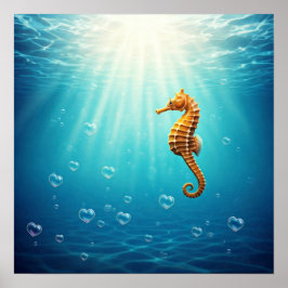 Herzförmige Blasen Poster