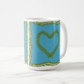 Herzförmige Blatt-Tasse Kaffeetasse (VorderseiteRechts)