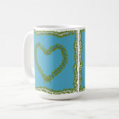 Herzförmige Blatt-Tasse Kaffeetasse (Vorderseite Links)