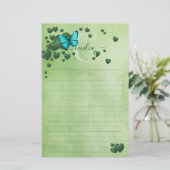 Herzförmige Blätter Bouquet Briefpapier (Stehend Vorderseite)