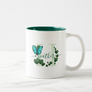 Herzförmige Blätter Bouquet Zweifarbige Tasse
