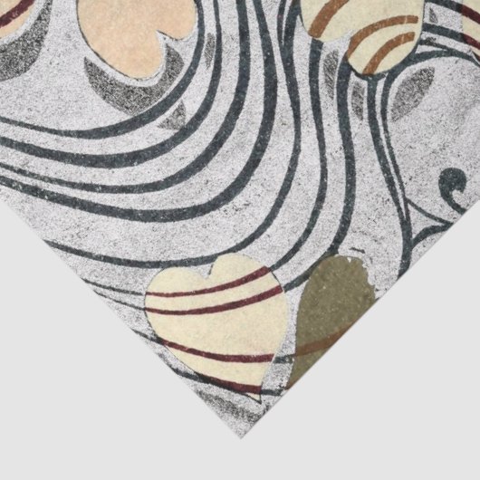 Herzförmige Blätter im Wasser Seidenpapier (Detail)