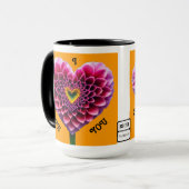 Herzförmige Blume "I Liebe You" Tasse (Vorderseite Links)