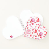Herzförmige Blume & Liebe SpiralNotebook Notizblock (Innenseite)