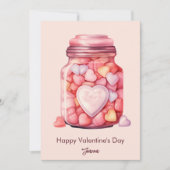 Herzförmige Bonbons Feiertagskarte (Vorderseite)