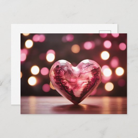 Herzförmige Containerbaume innerhalb Postkarte (Vorne/Hinten)