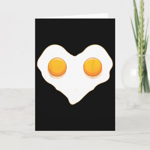 Herzförmige Eier Liebe Spiegelei Lustiges Valentin Karte